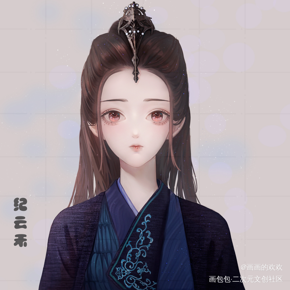 一边追剧，一边画画_伪厚涂古风日系Q版与君初相识板写绘画作品