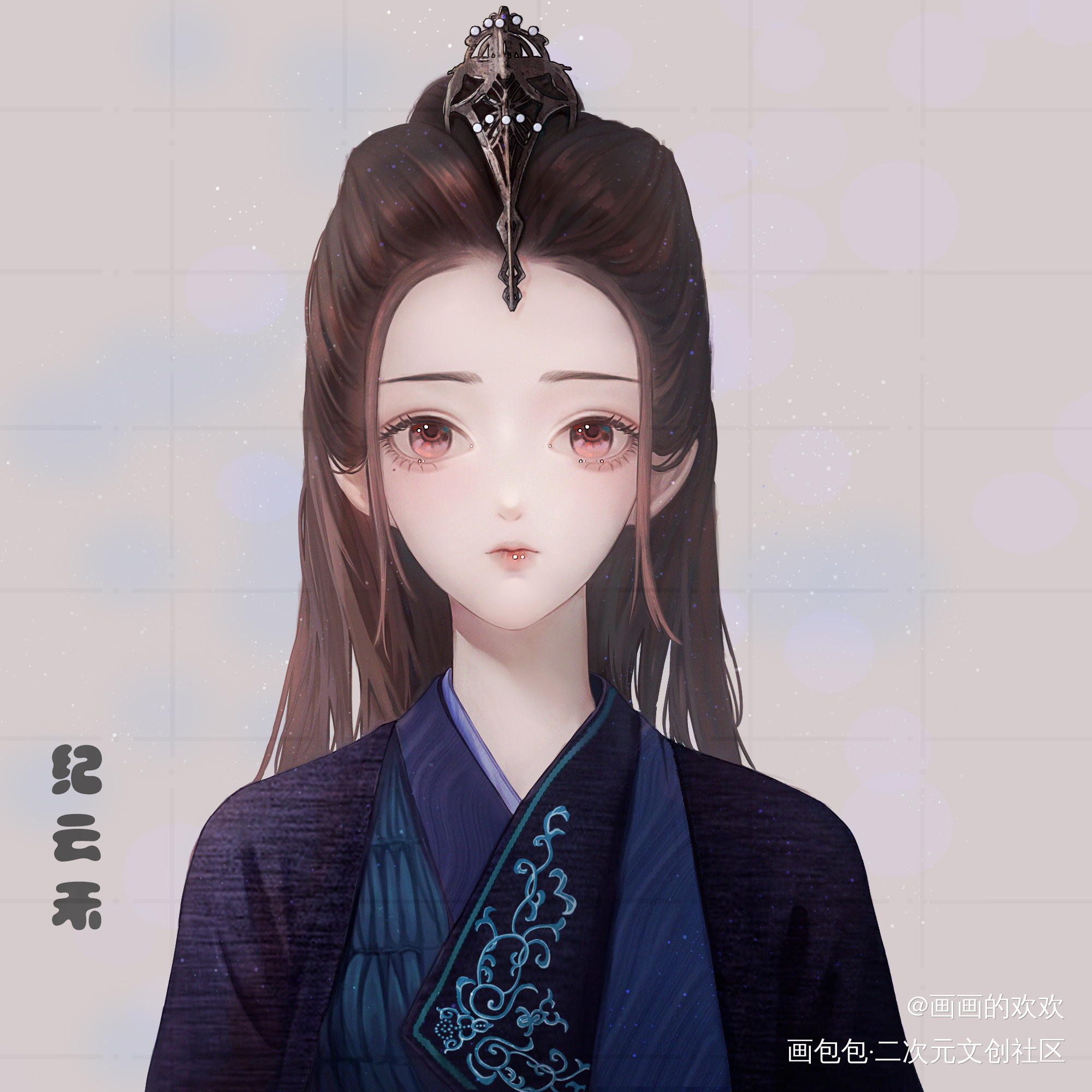 一边追剧，一边画画_伪厚涂古风日系Q版与君初相识板写绘画作品