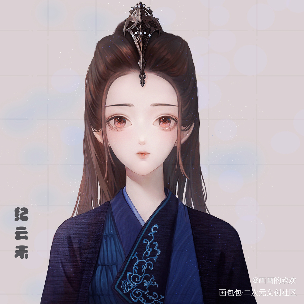 一边追剧，一边画画_伪厚涂古风日系Q版与君初相识板写绘画作品