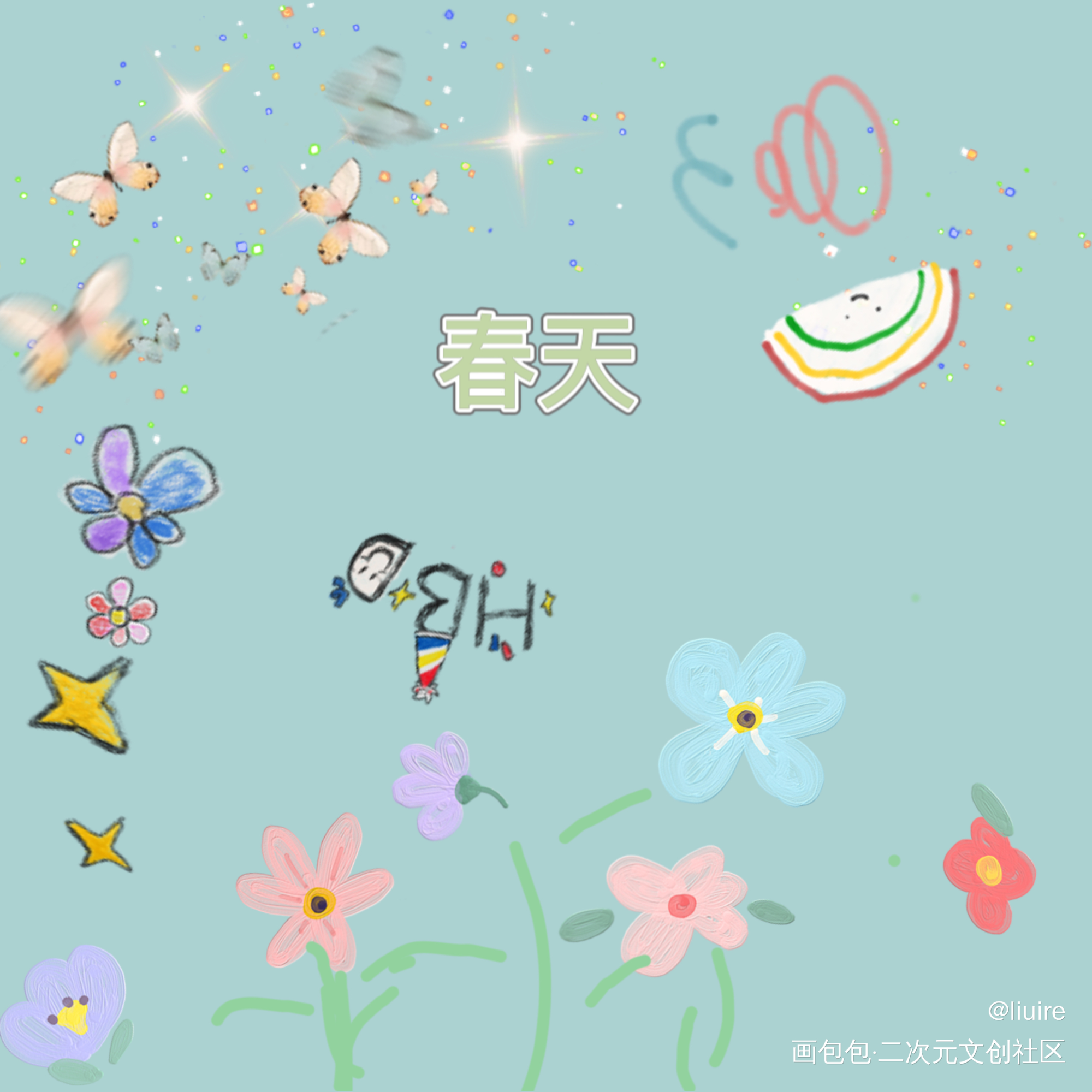 春天_风景绘画作品