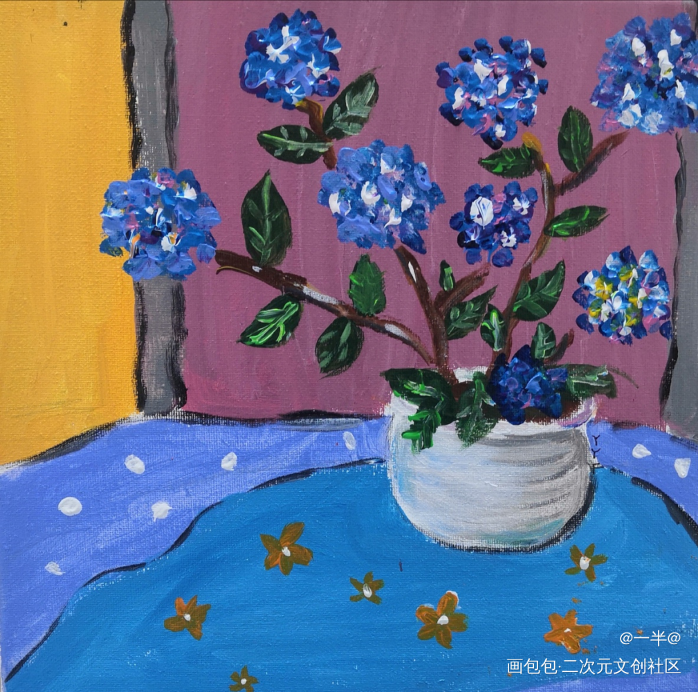 《花》_油画手绘绘画作品