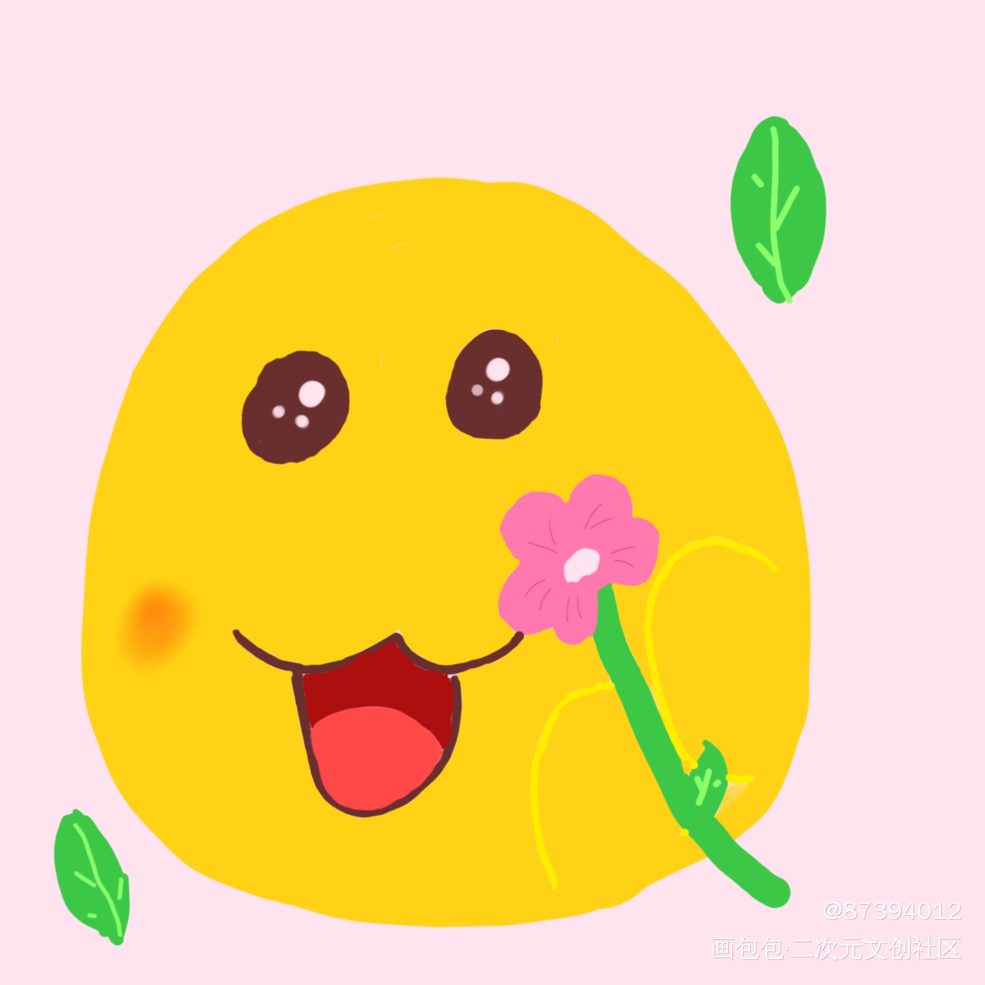 给你花花呀_手绘绘画作品