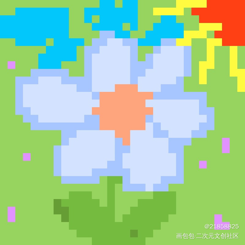 水_平涂绘画作品