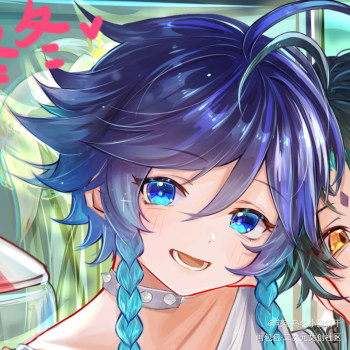 魈温 危险游戏厅>头像_原神原创魈温迪平涂日系求配文头像同人魈温