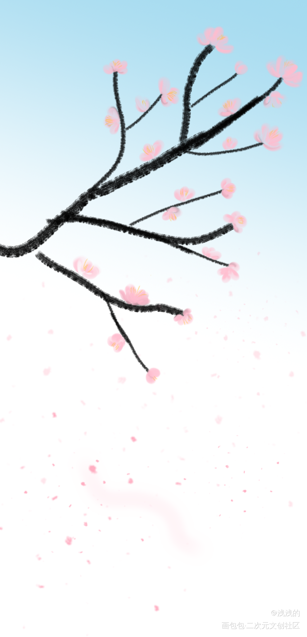春天_手绘绘画作品