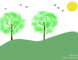 春天的树_绘画作品