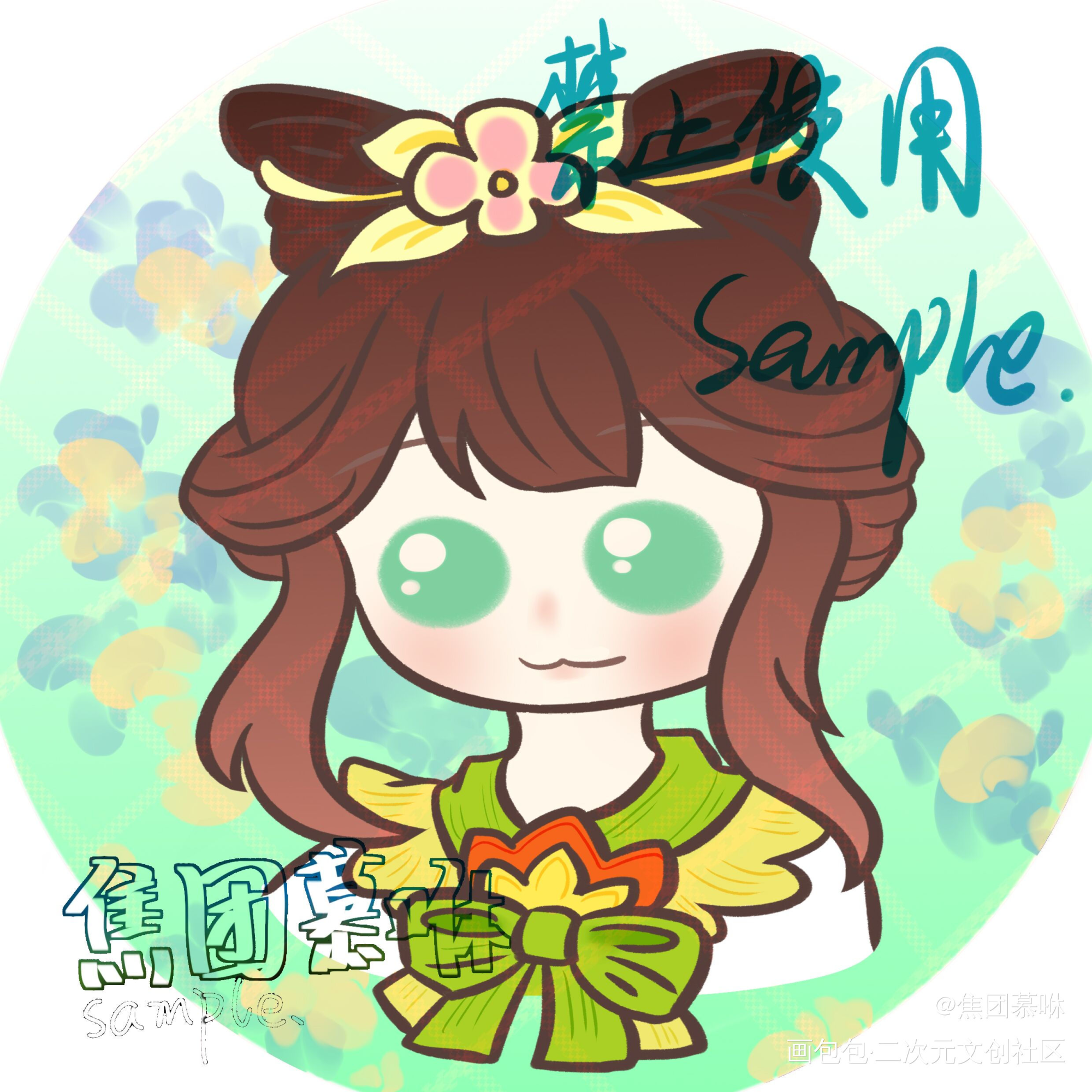 稿稿_王者荣耀Q版指绘摸鱼约稿绘画绘画作品