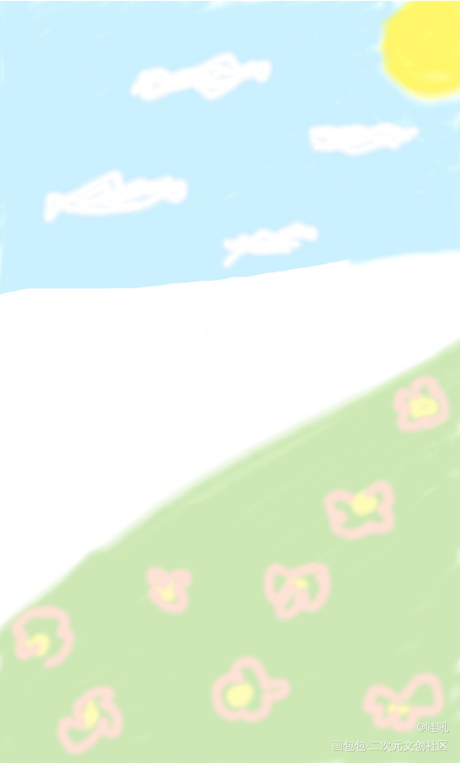 春天~呼呼ớ ₃ờ_手绘绘画作品