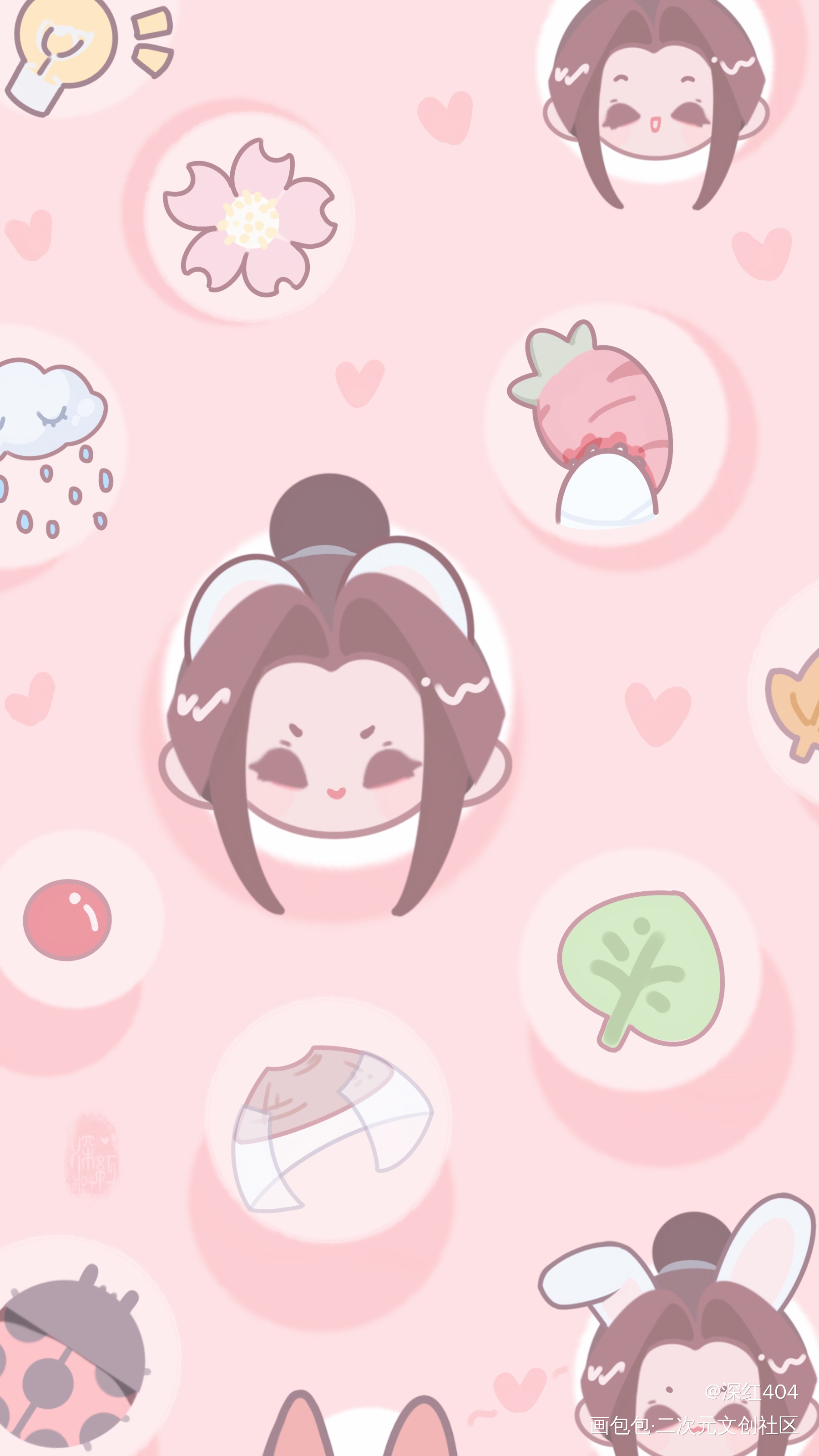 【Day 2】小怜探头_天官赐福谢怜Q版绘画作品