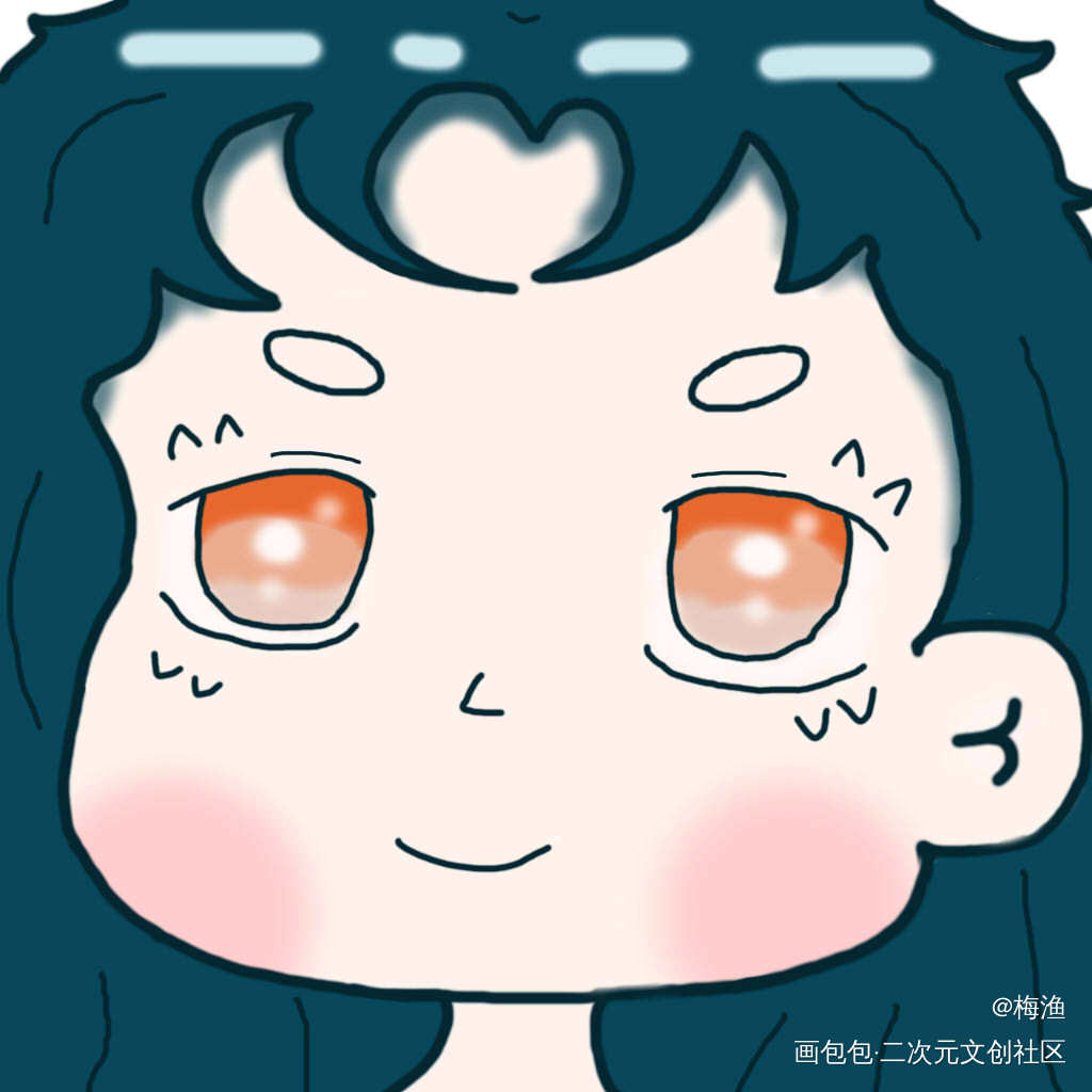 秃头少女的发际线_绘画练习绘画作品