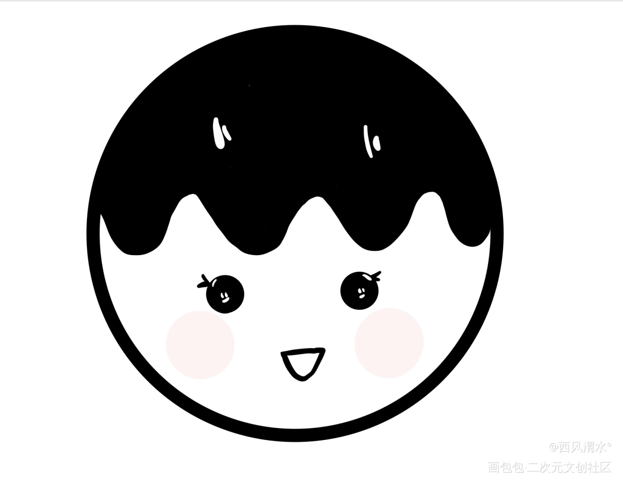 娃娃_手绘绘画作品