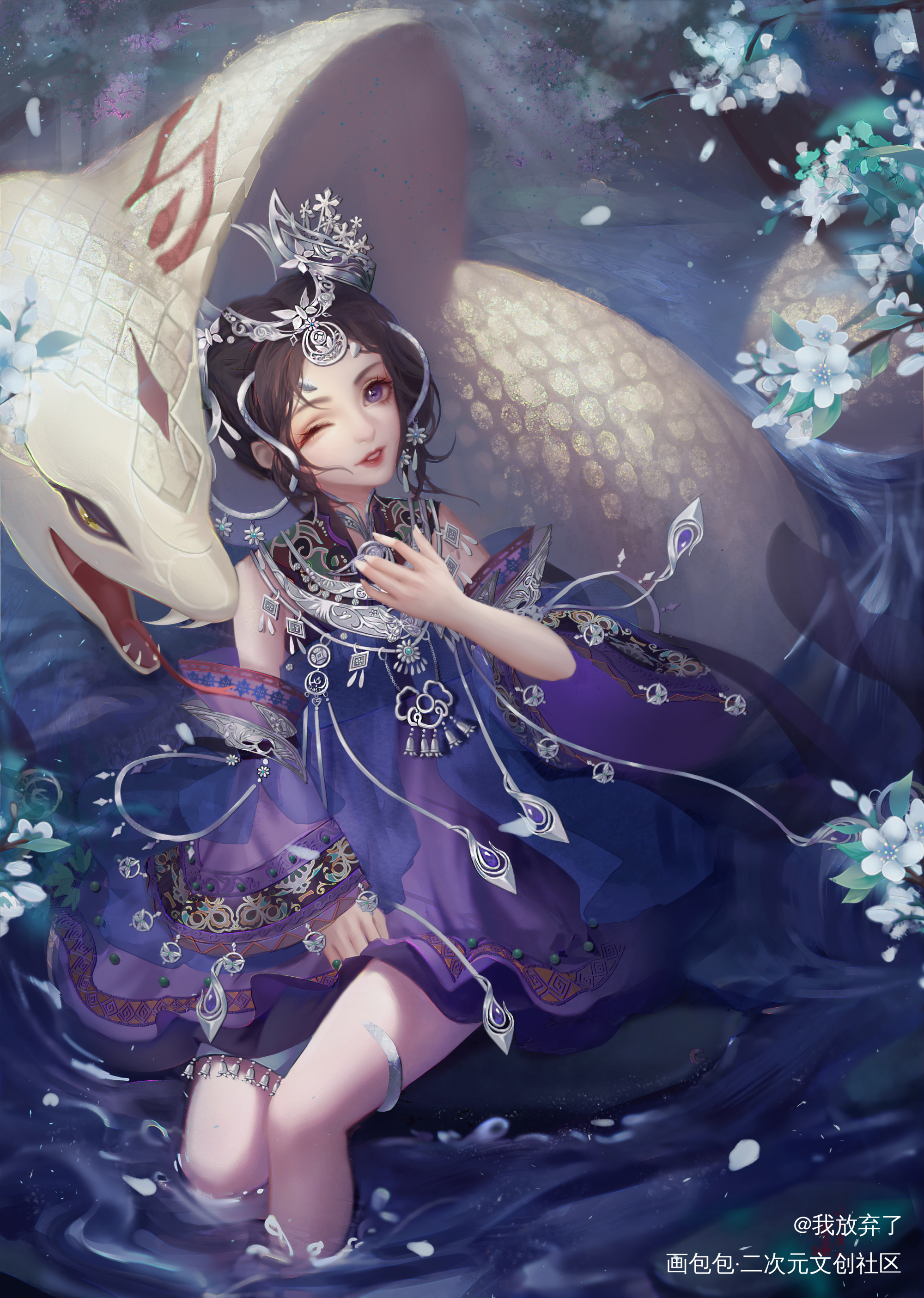 剑三的摸鱼_剑网3古风厚涂壁纸绘画作品