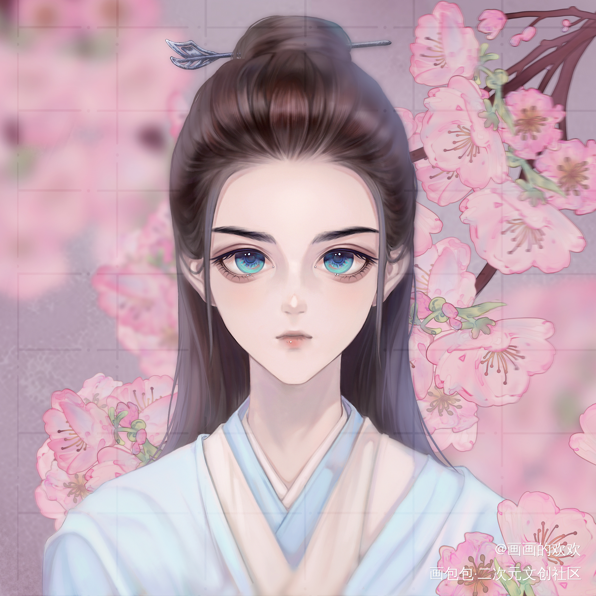 昨天画纪云禾，今天画长意_伪厚涂古风日系与君初相识约稿板绘板写绘画作品