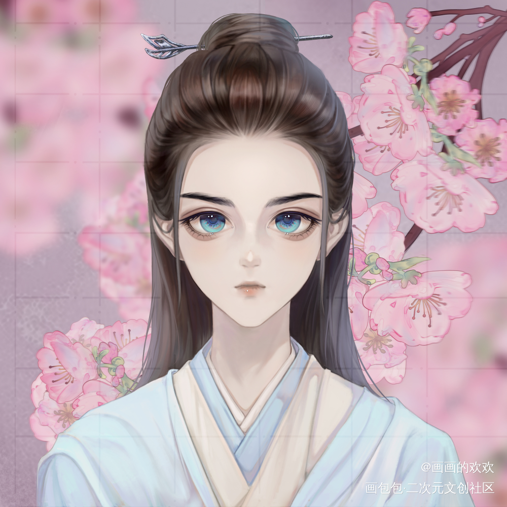 昨天画纪云禾，今天画长意_伪厚涂古风日系与君初相识约稿板绘板写绘画作品