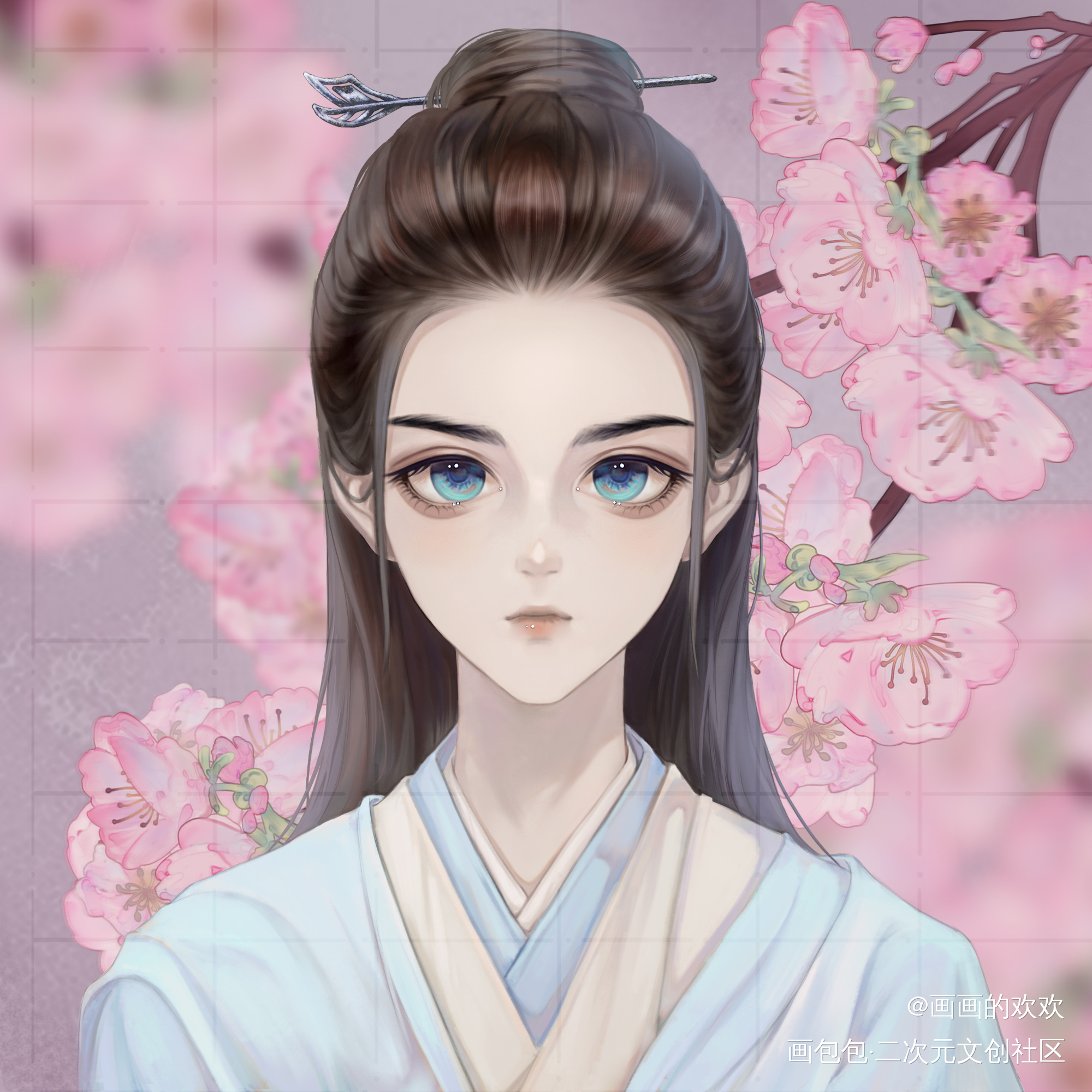 昨天画纪云禾，今天画长意_伪厚涂古风日系与君初相识约稿板绘板写绘画作品