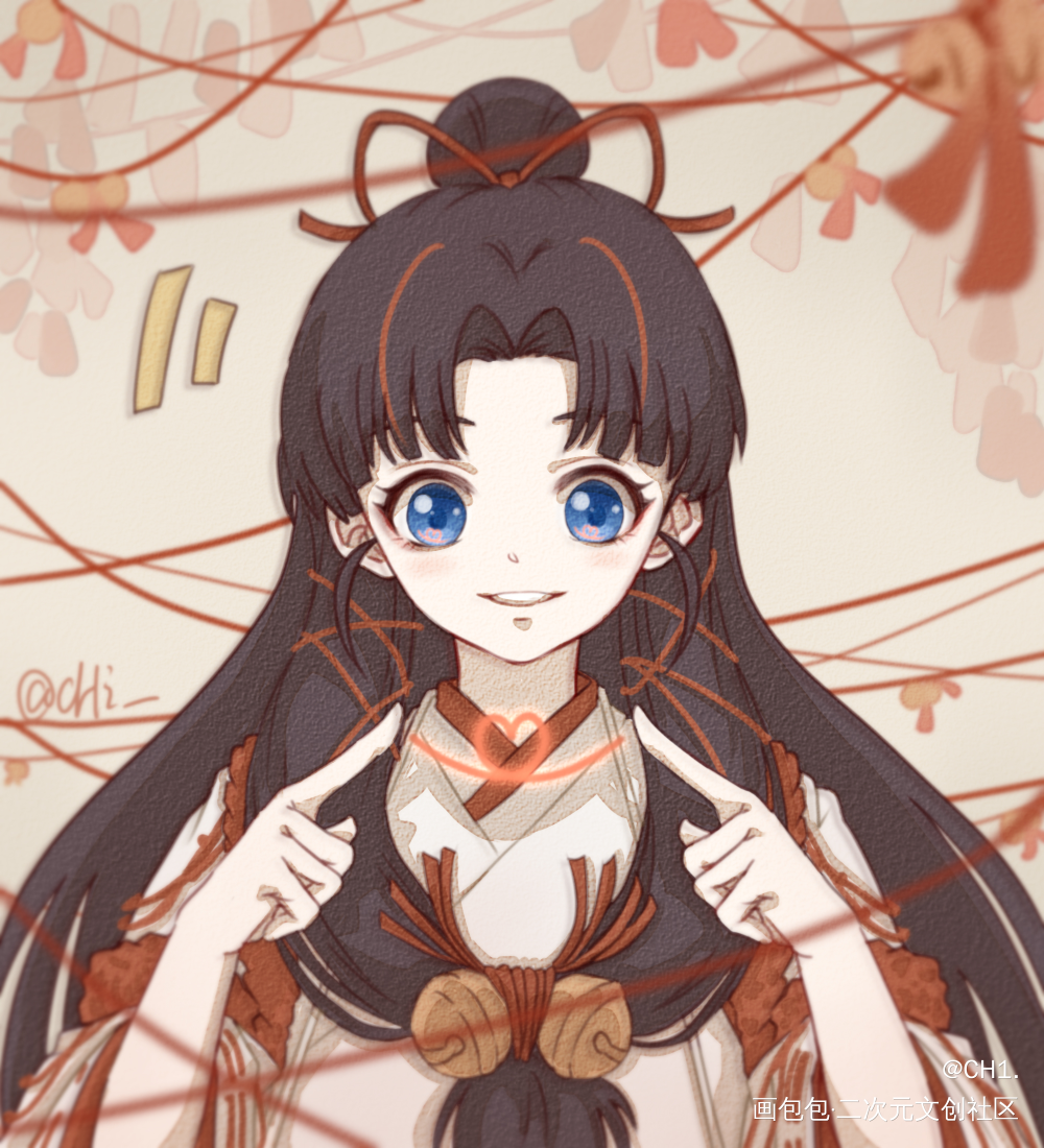 结缘成功_阴阳师缘结神平涂日系板绘绘画绘画作品