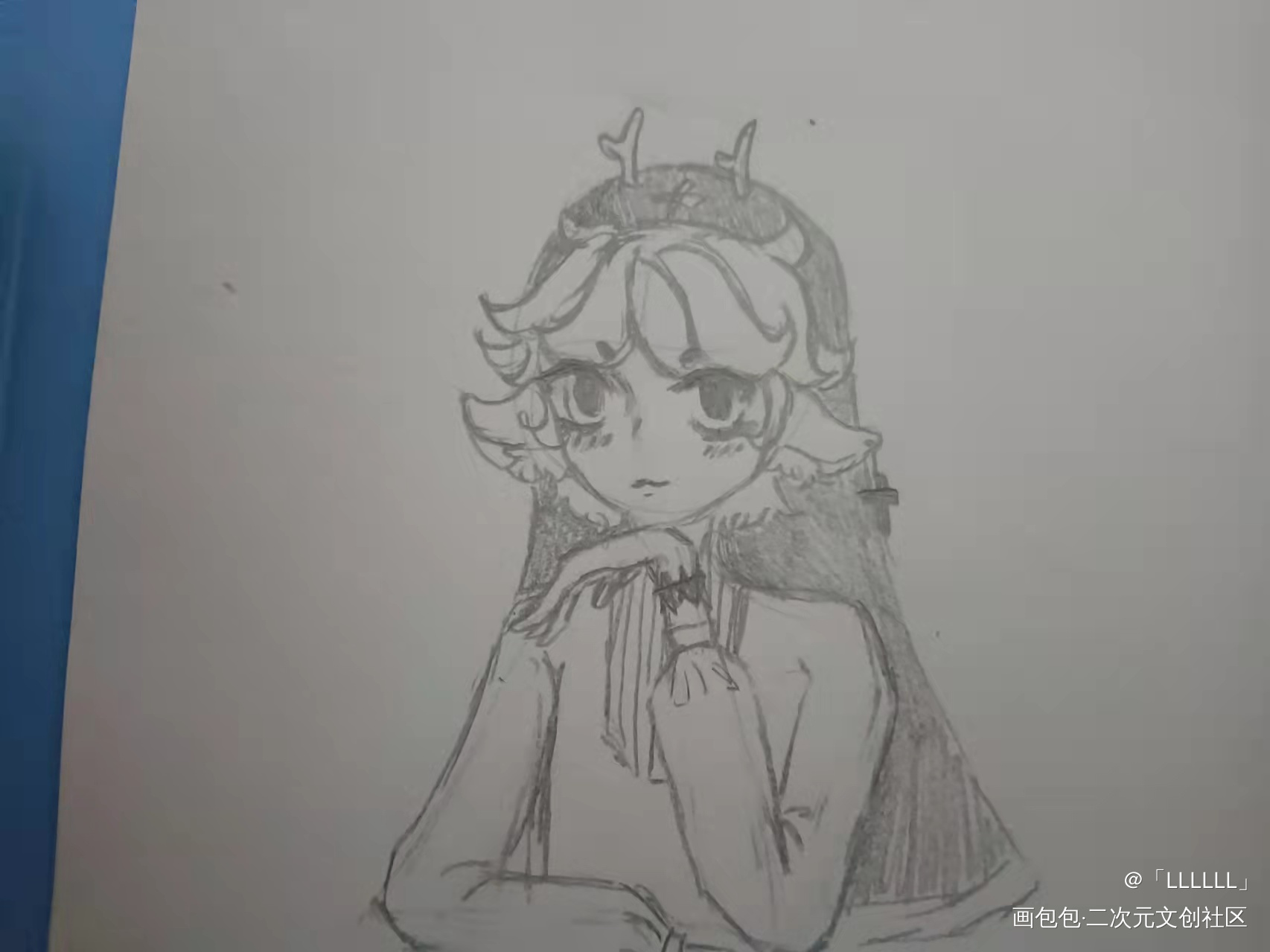 oc：玖月_手绘oc绘画作品