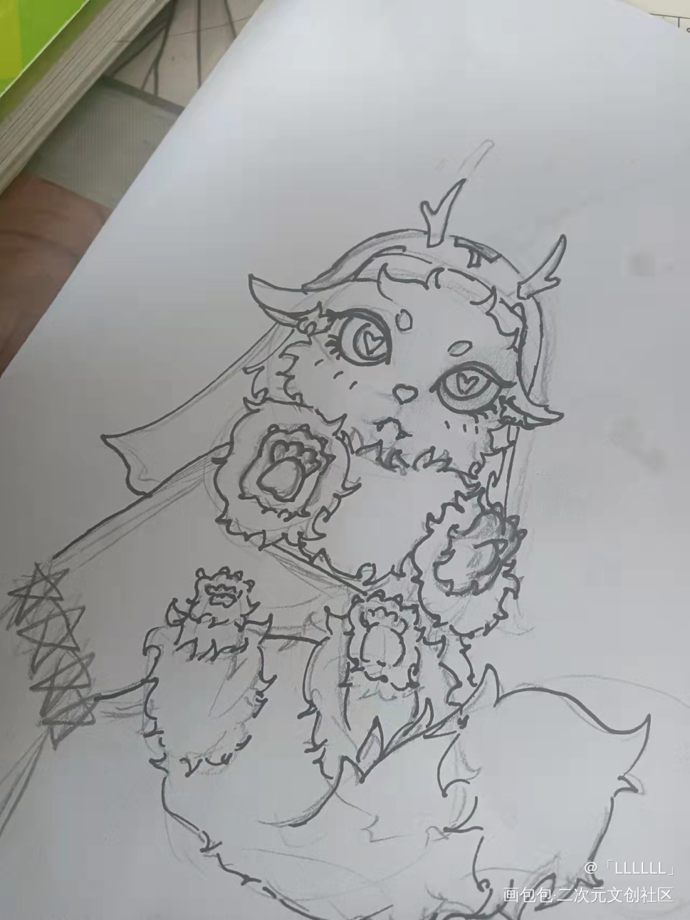 oc：玖月_手绘oc绘画作品