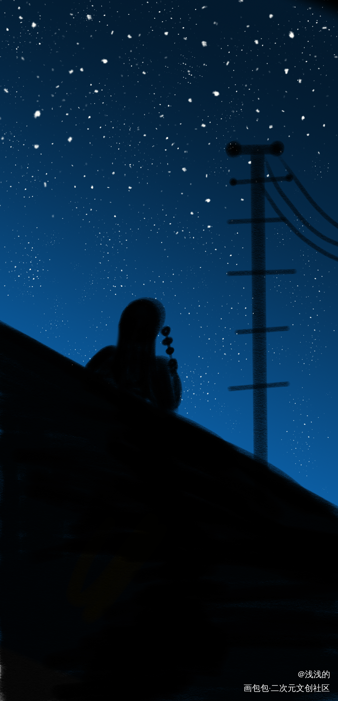 星空_手绘绘画作品