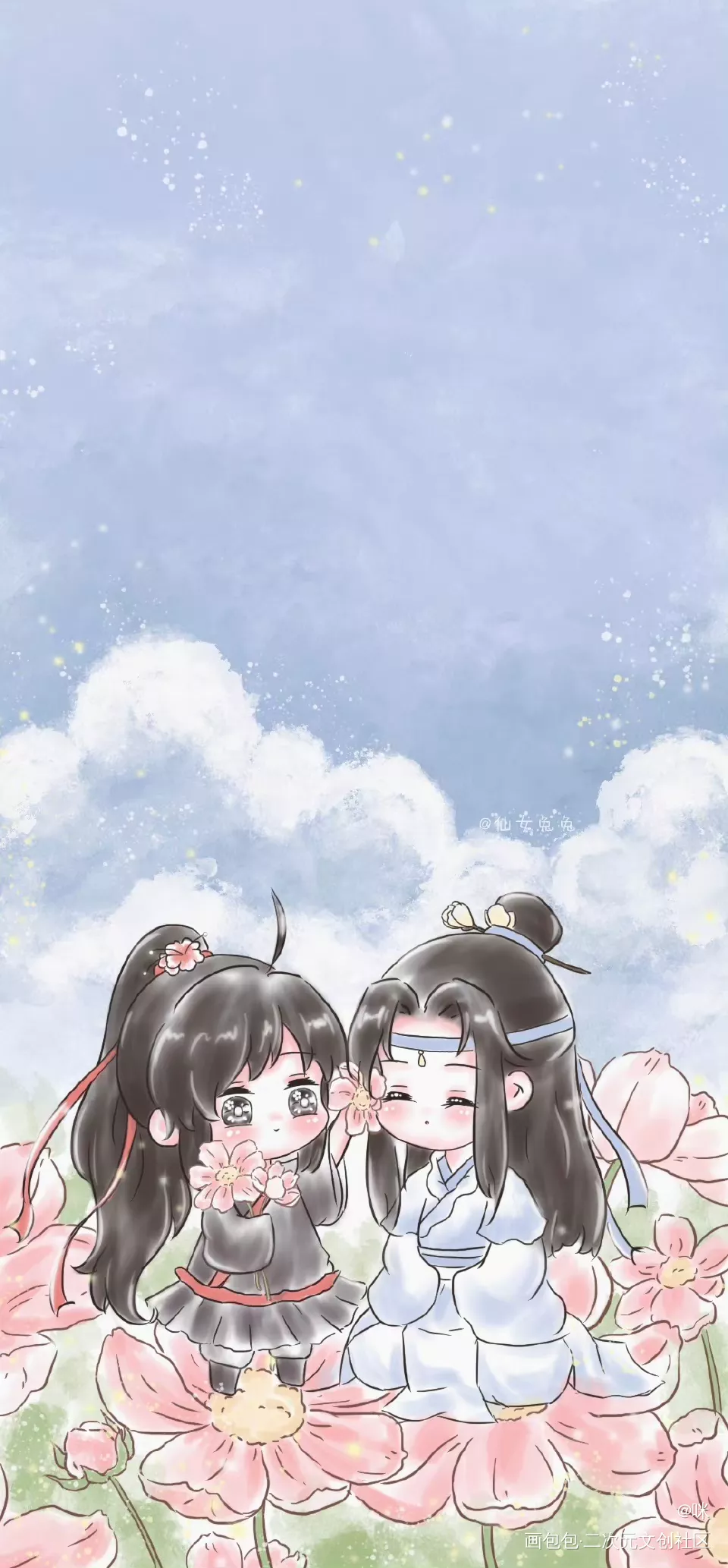 忘羡壁纸_魔道祖师忘羡Q版我要上首推绘画作品