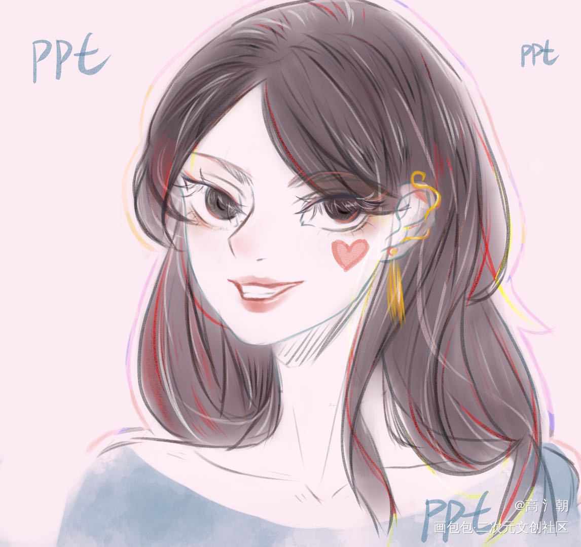 打卡打卡1_时光代理人恋与制作人手绘日系绘画作品
