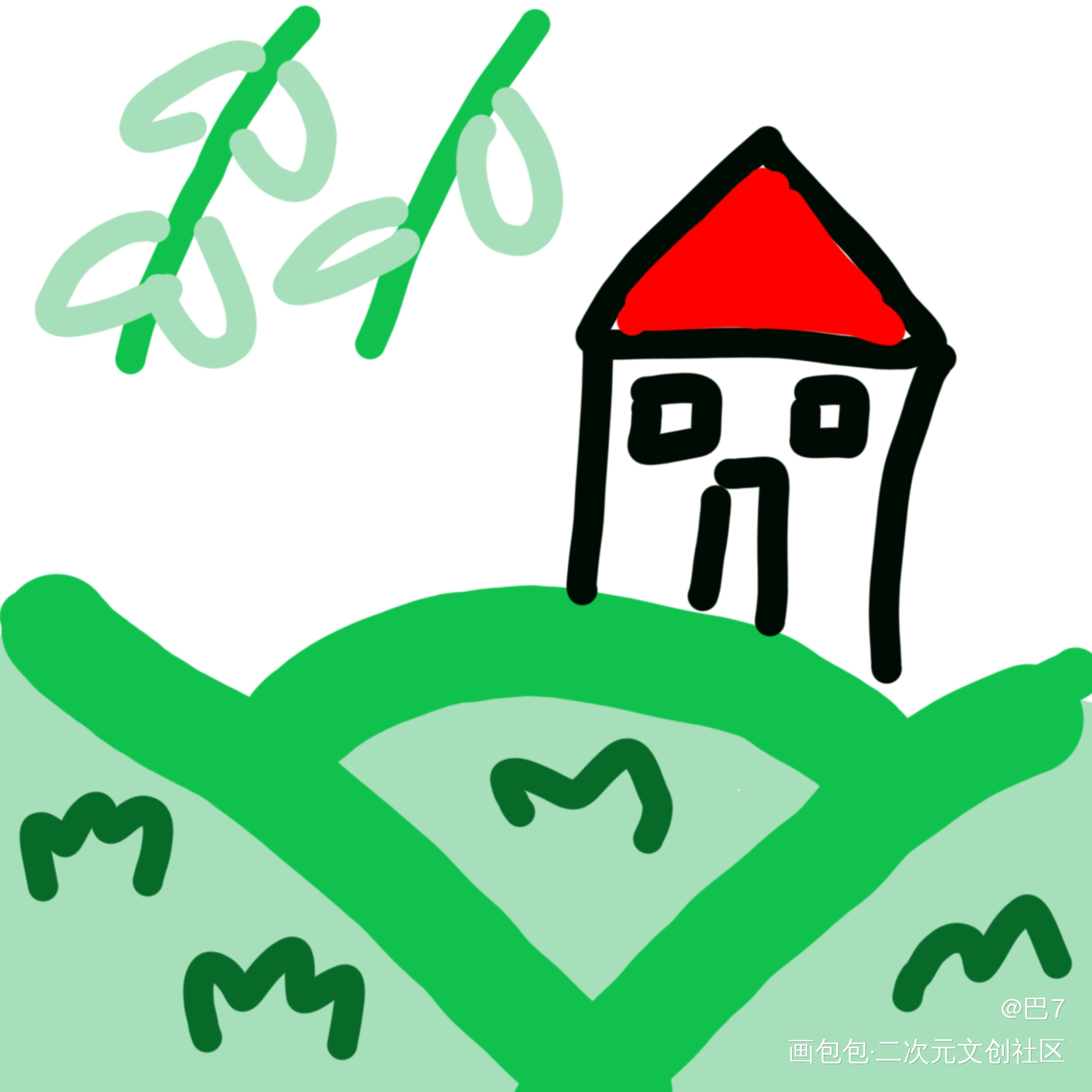 春天_手绘绘画作品
