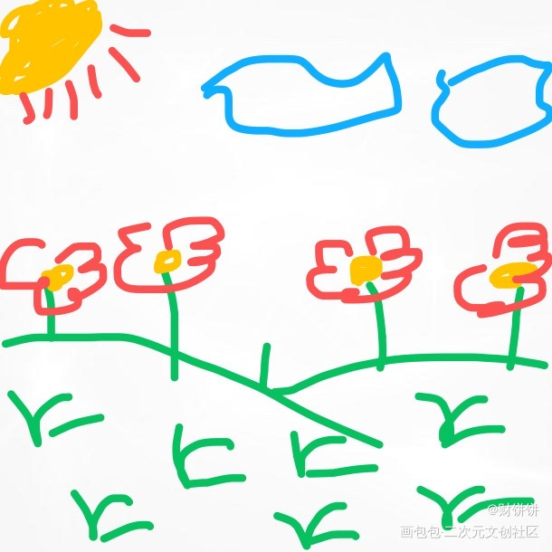 花开满地_手写绘画作品