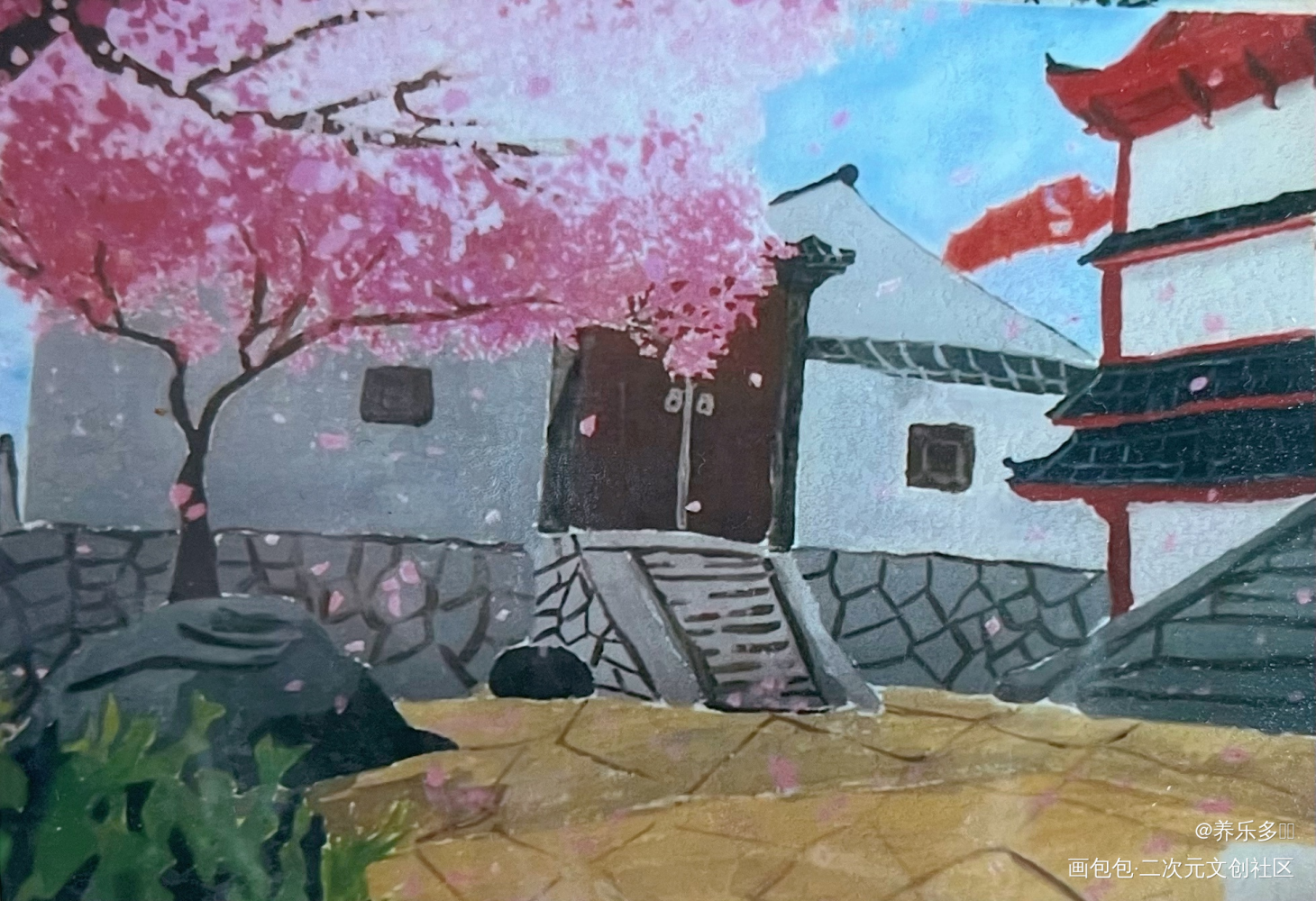 樱花_手绘日系绘画作品