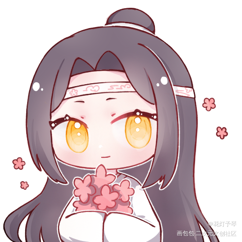 花花_魔道祖师忘羡蓝忘机Q版绘画作品