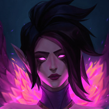 莫甘娜_英雄联盟厚涂头像绘画作品