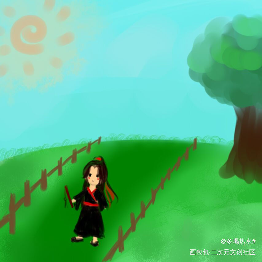 小学鸡画画_平涂绘画作品