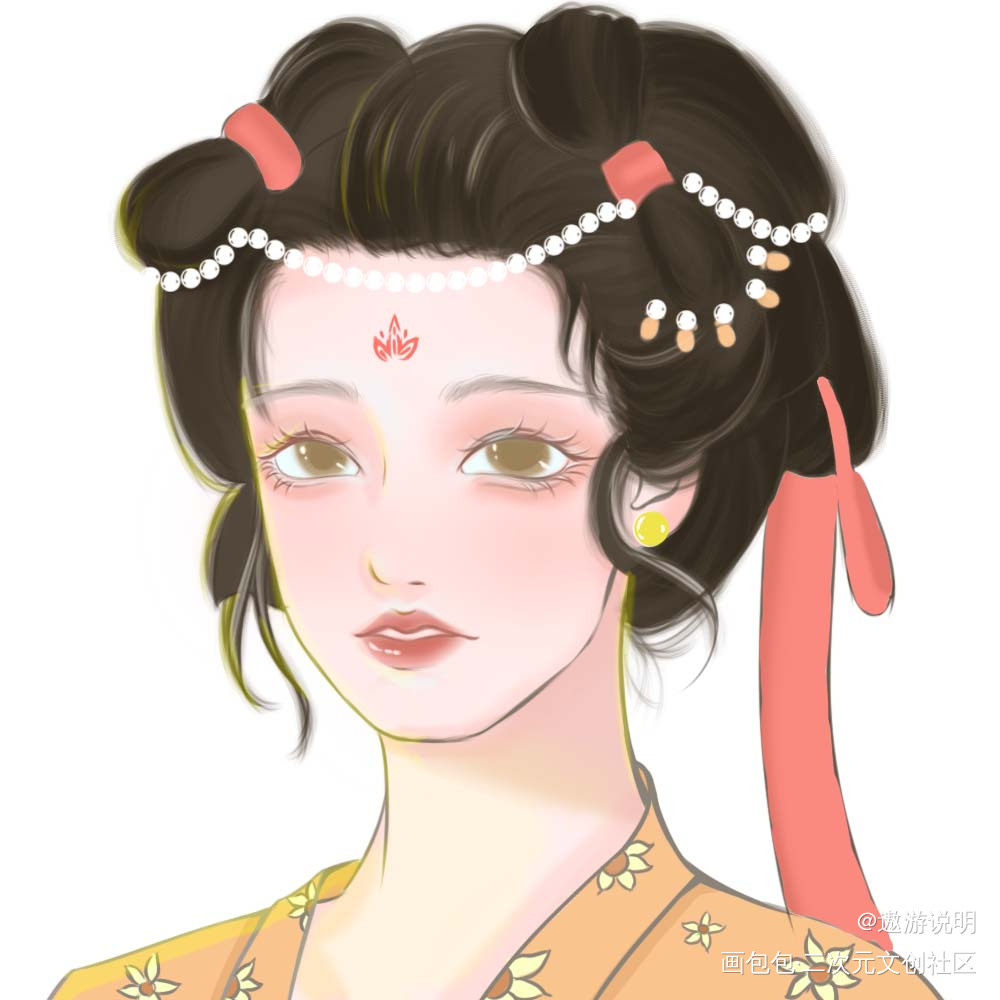 春日是少女怀春的好时候_古风绘画作品