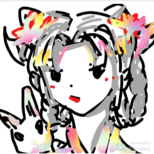 杂_手绘指绘绘画作品