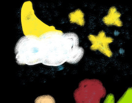 春天的夜晚_绘画作品