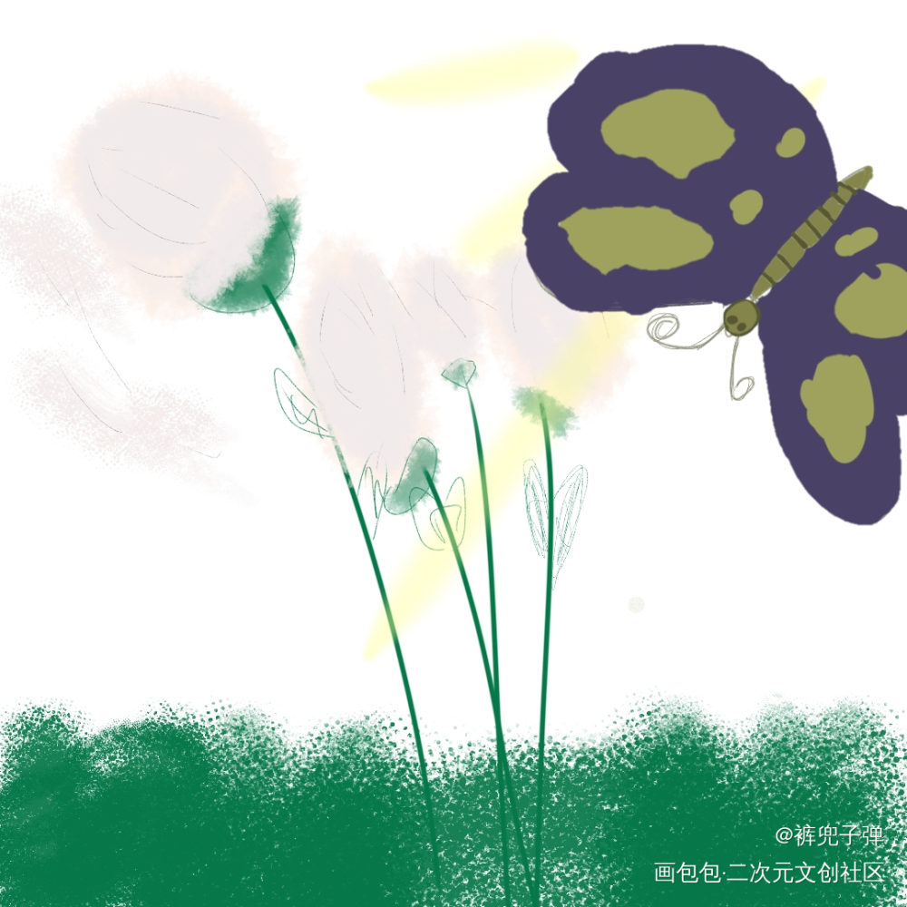 蒲公英_春天绘画作品