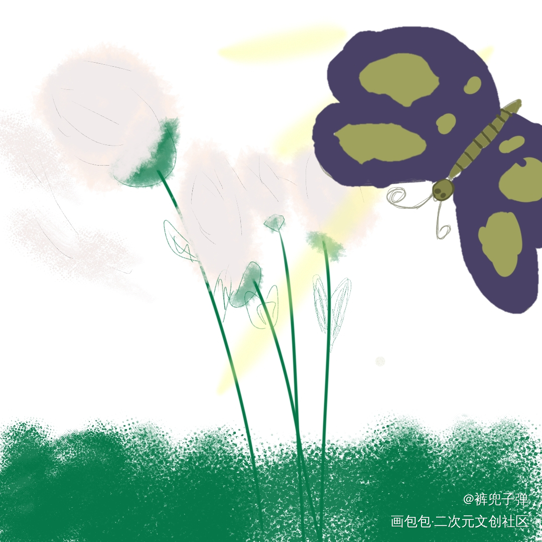 蒲公英_春天绘画作品