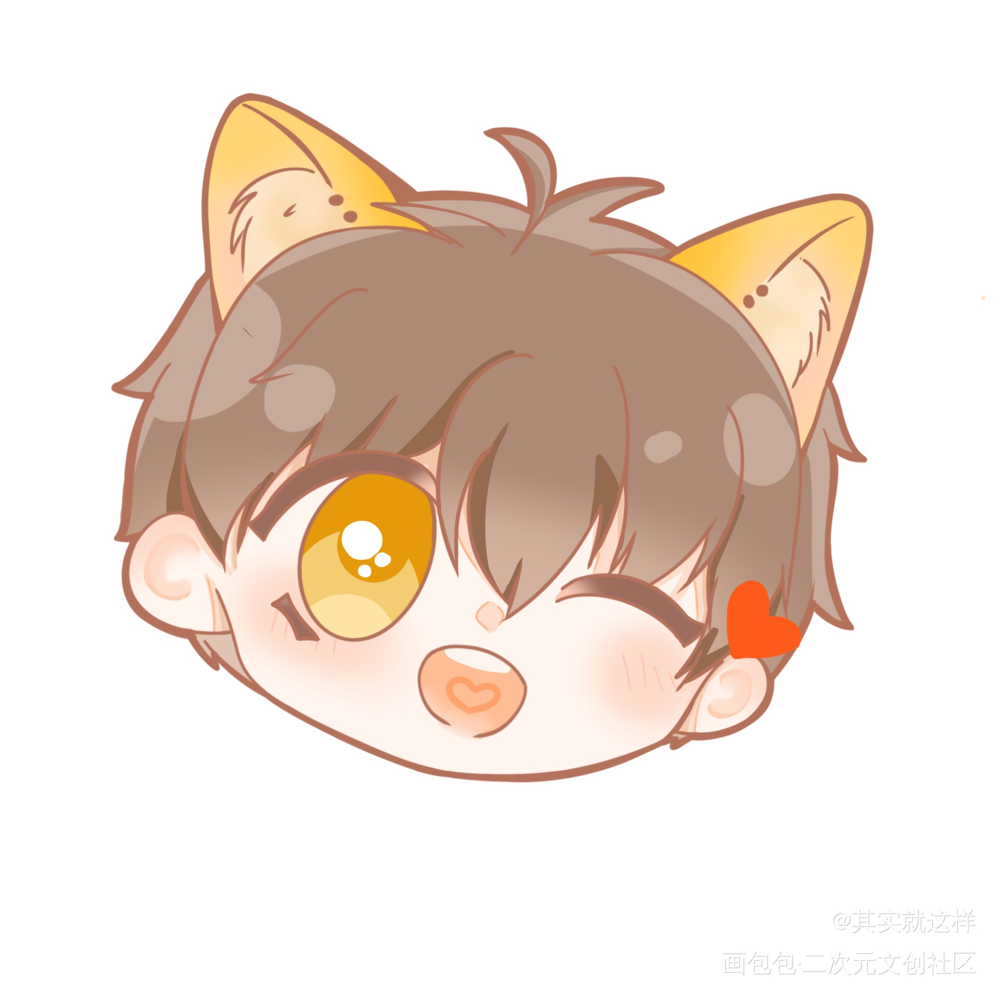 添望猫猫_某某添望Q版绘画作品