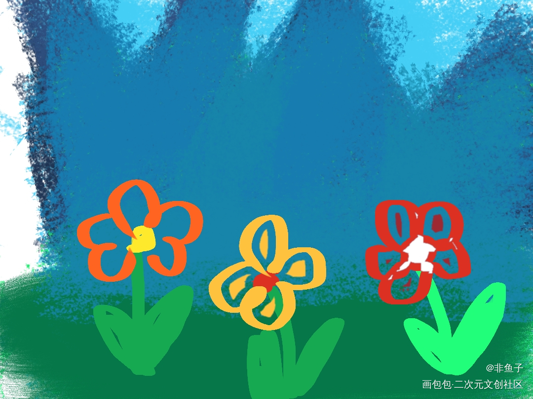 春天的山谷_手绘绘画作品