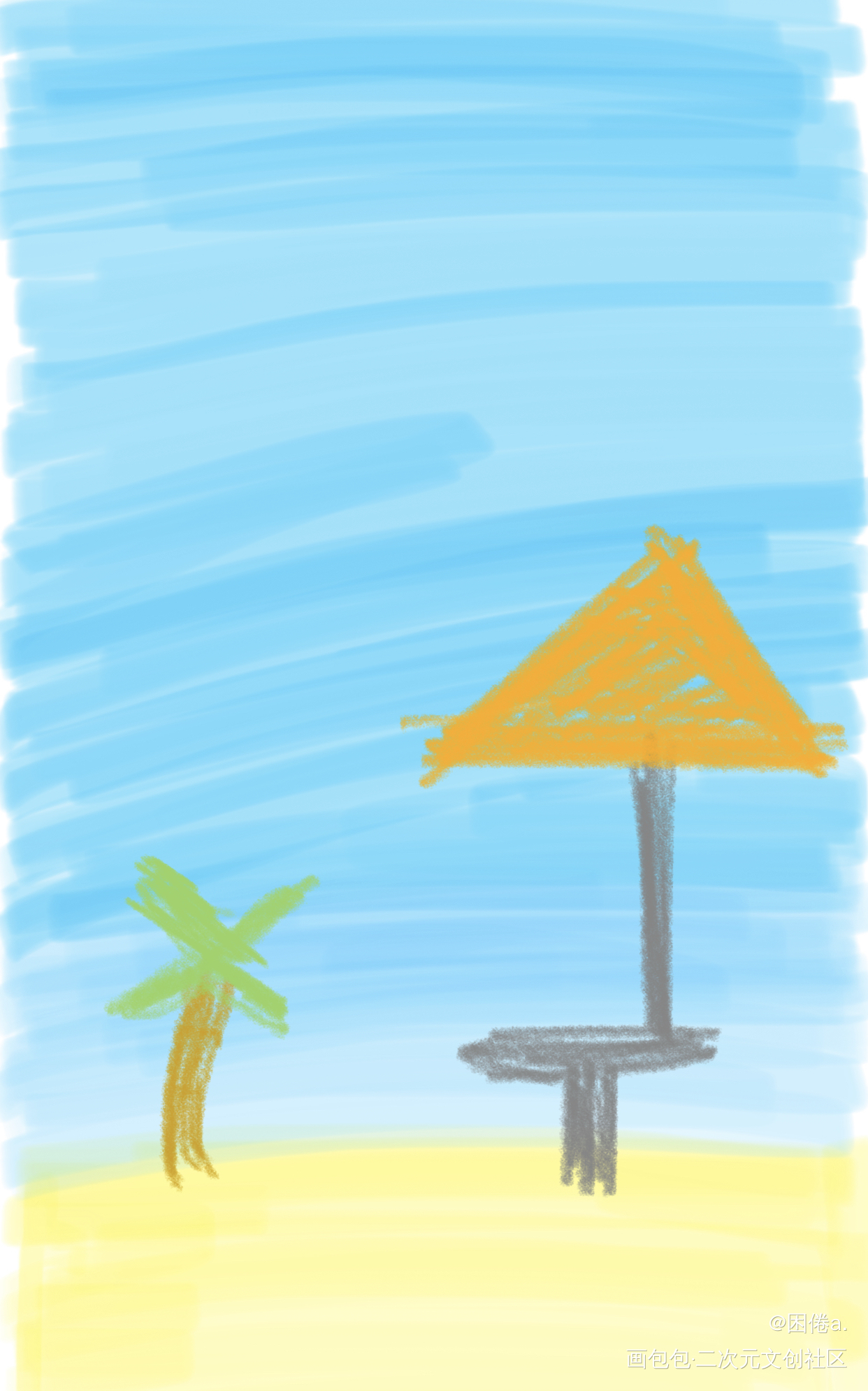 summer_手绘绘画作品