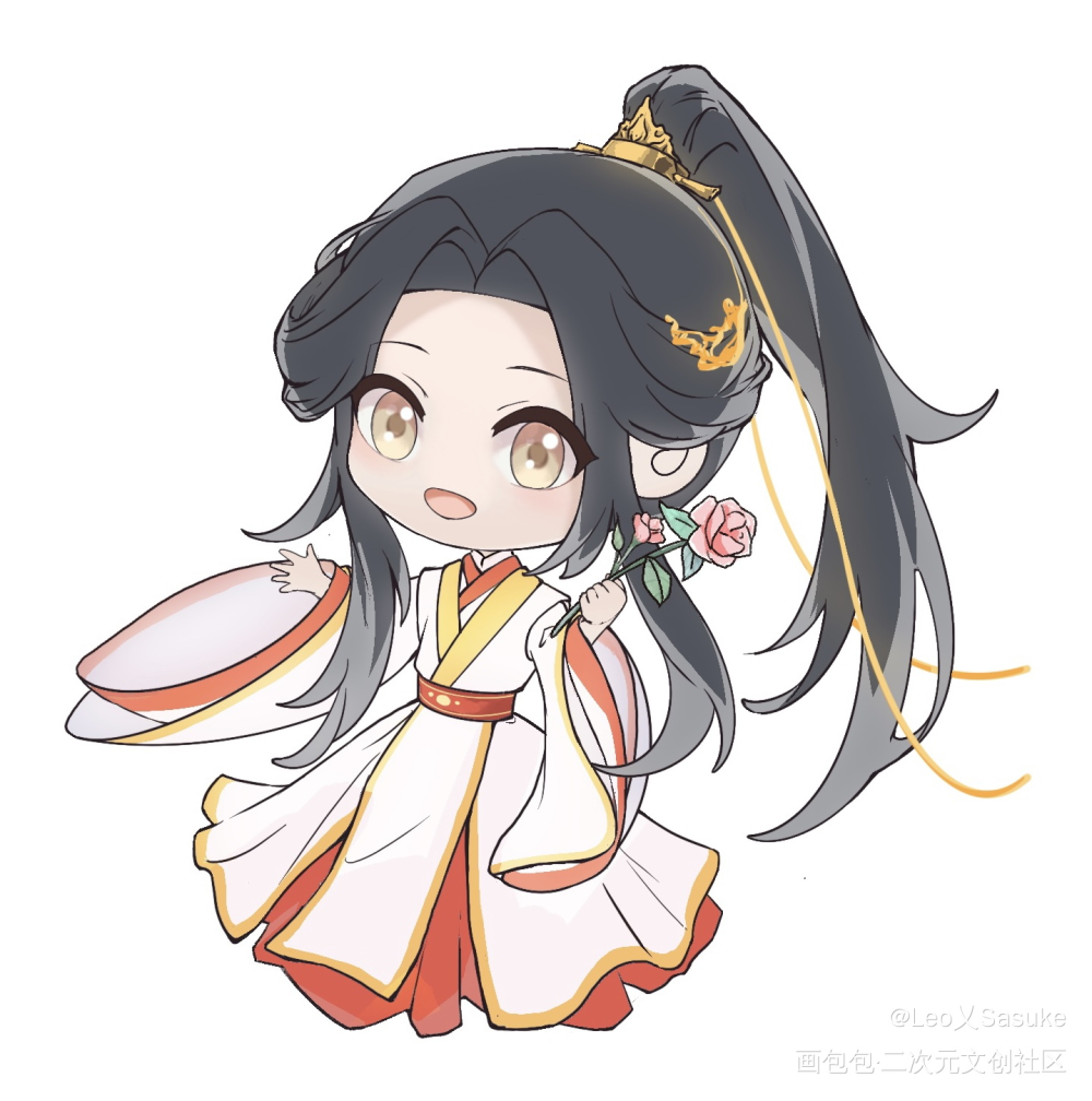 送你一枝花_天官赐福谢怜绘画作品