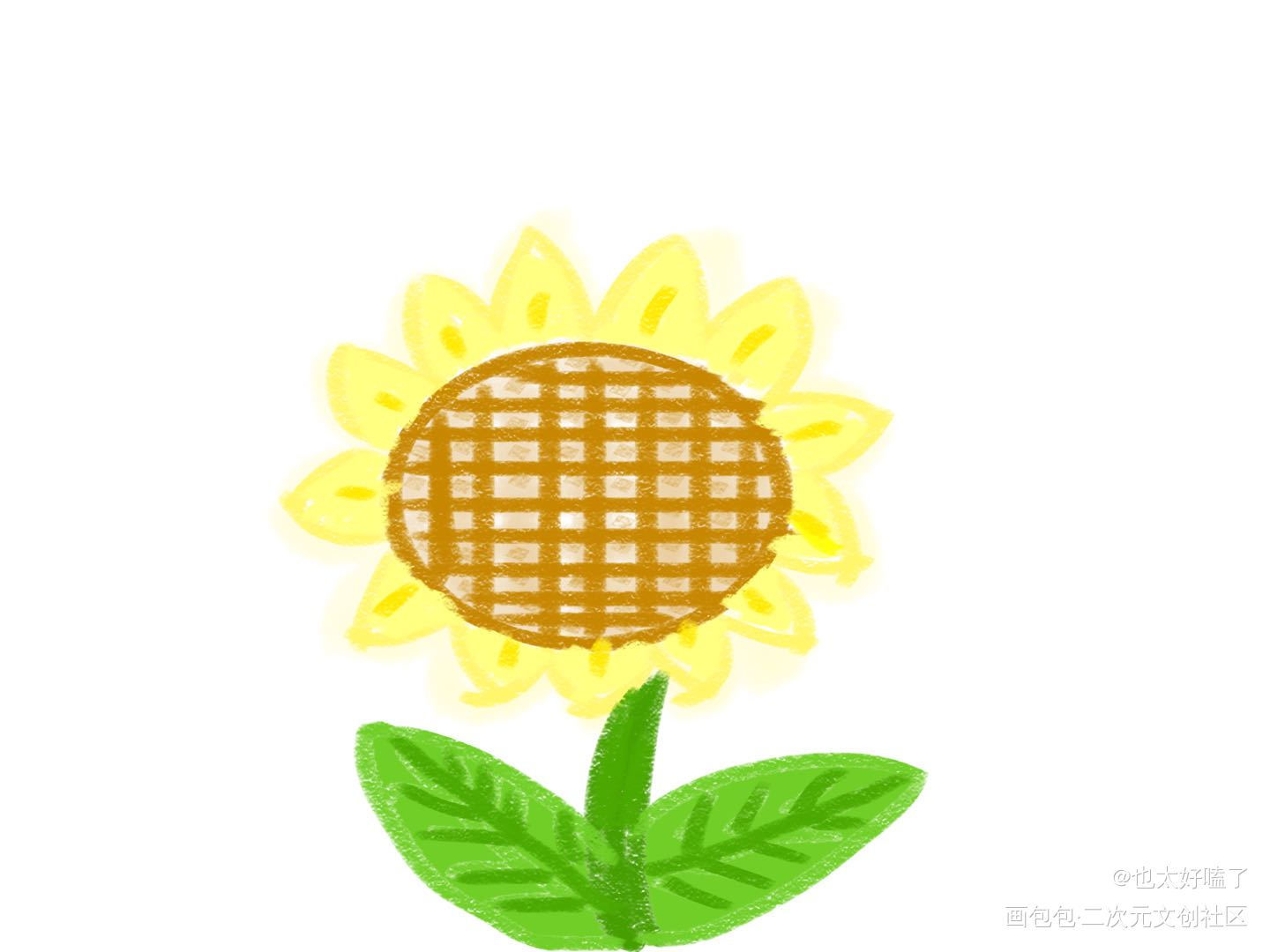 向日葵_手绘绘画作品