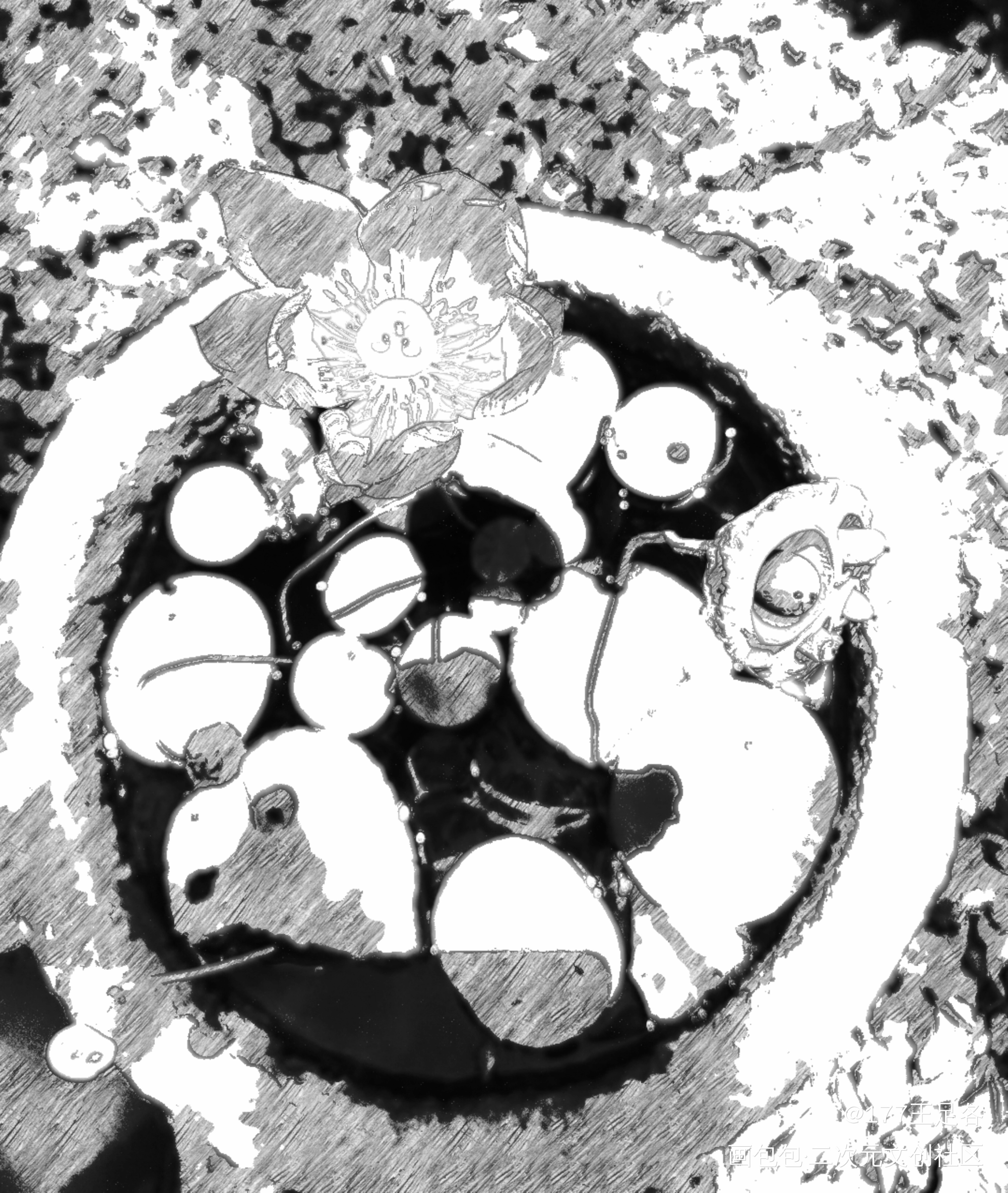 荷花打卡_水彩绘画作品