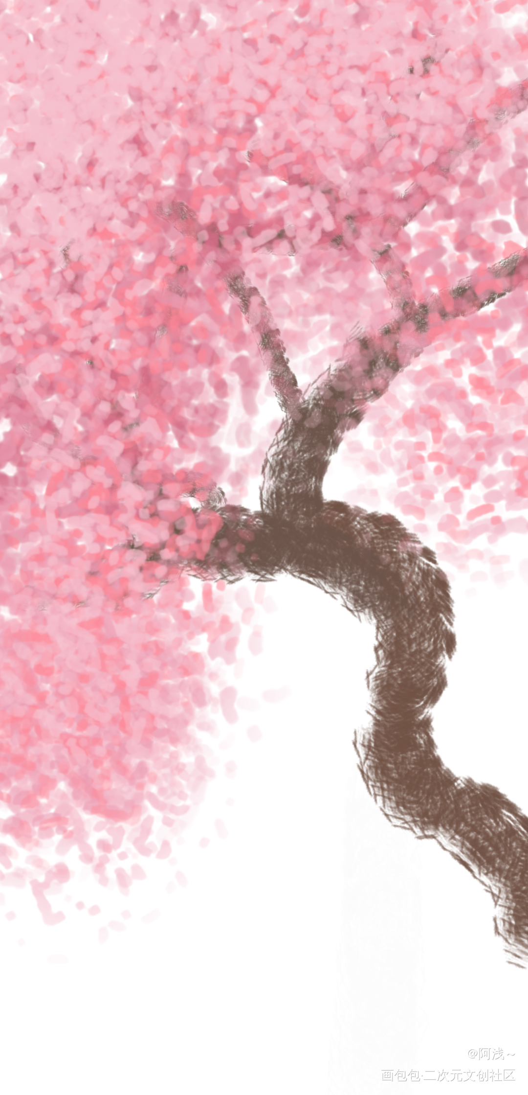 春天_手绘绘画作品