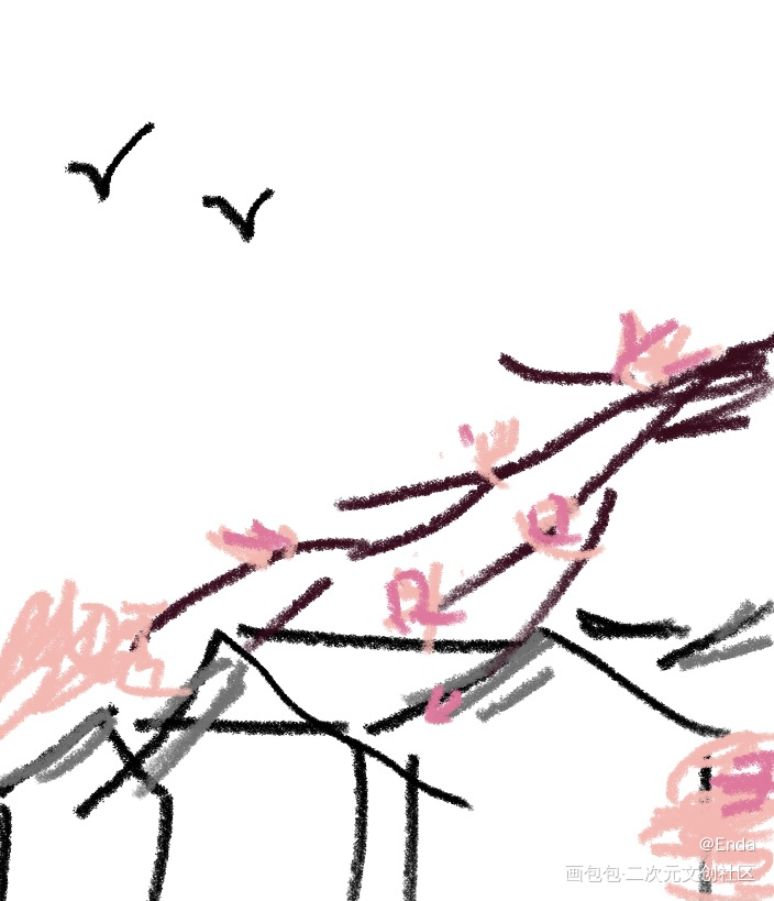 一隅_手绘绘画作品