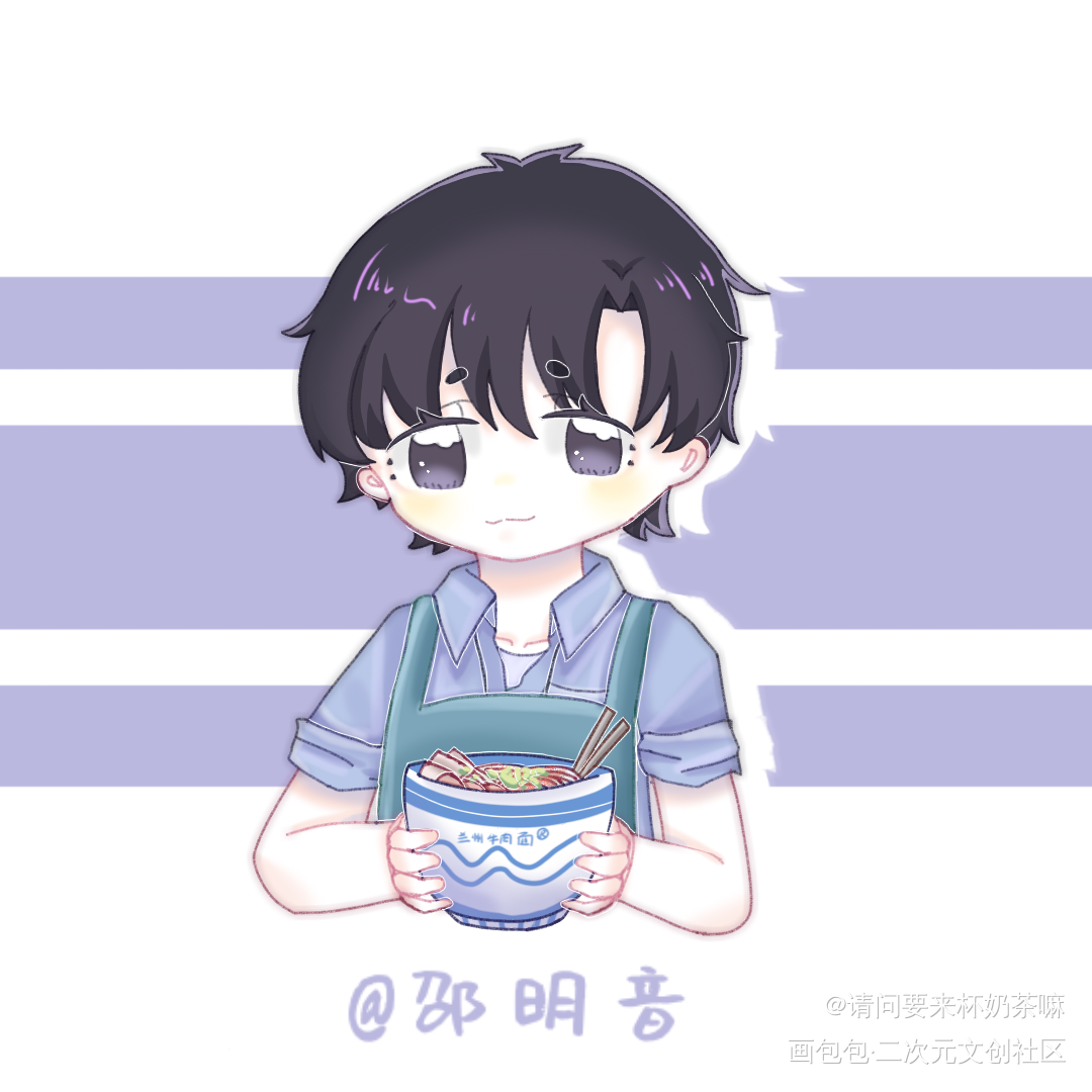 翻山越岭只为你而来_Q版邵明音梁真我为你翻山越岭绘画作品
