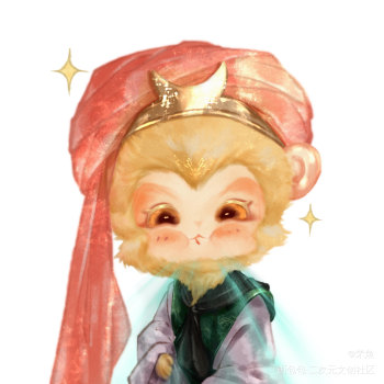 老孙还有公干呢～_西游记孙悟空q版绘画作品