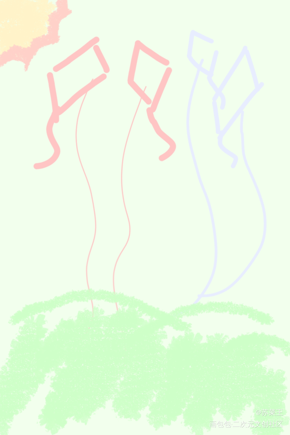 春天_手绘绘画作品
