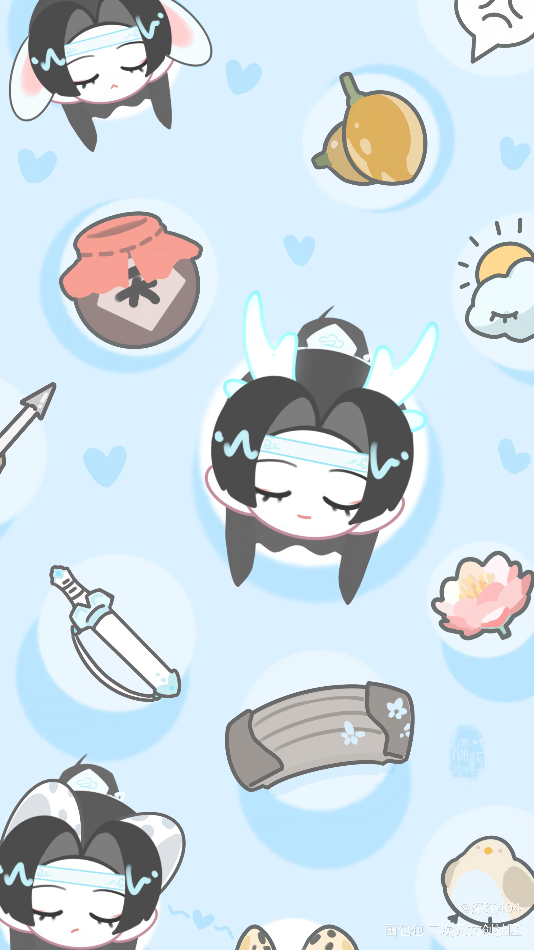 【Day4】叽崽乖乖_魔道祖师蓝忘机Q版绘画作品