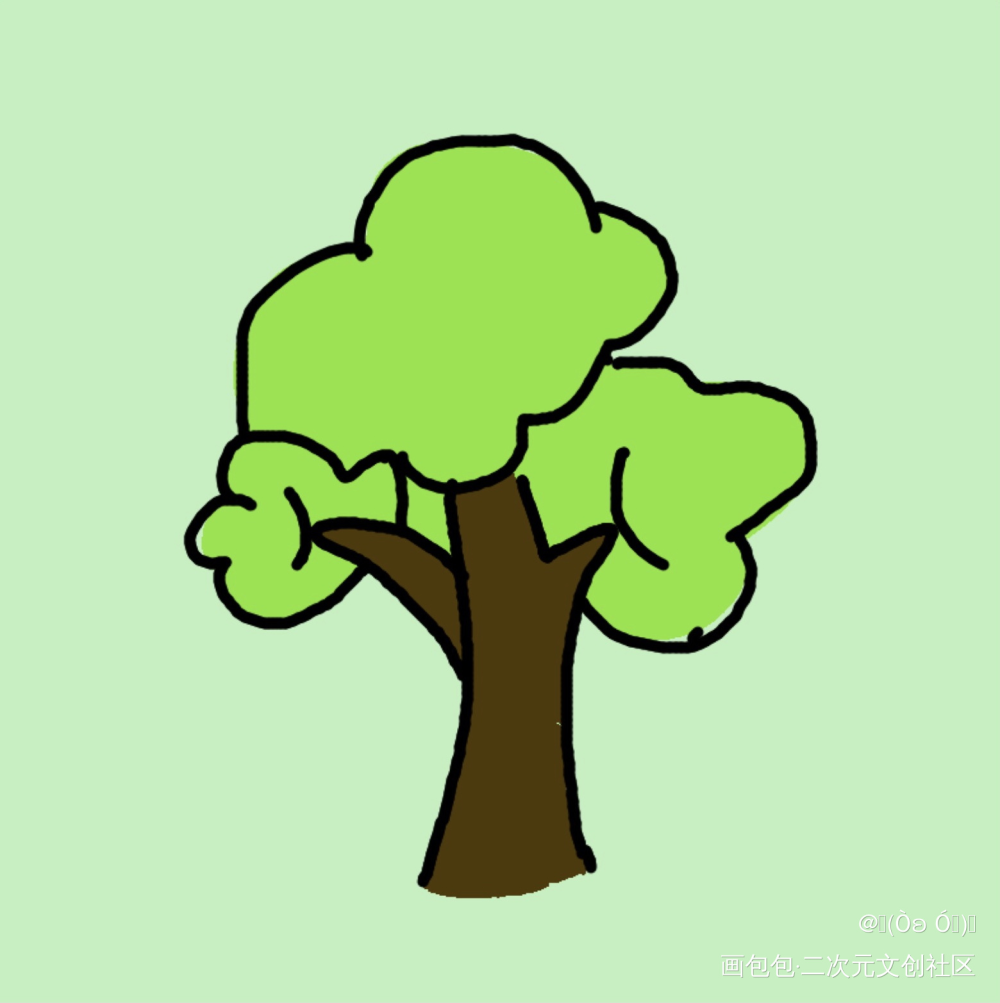 春天_平涂绘画作品