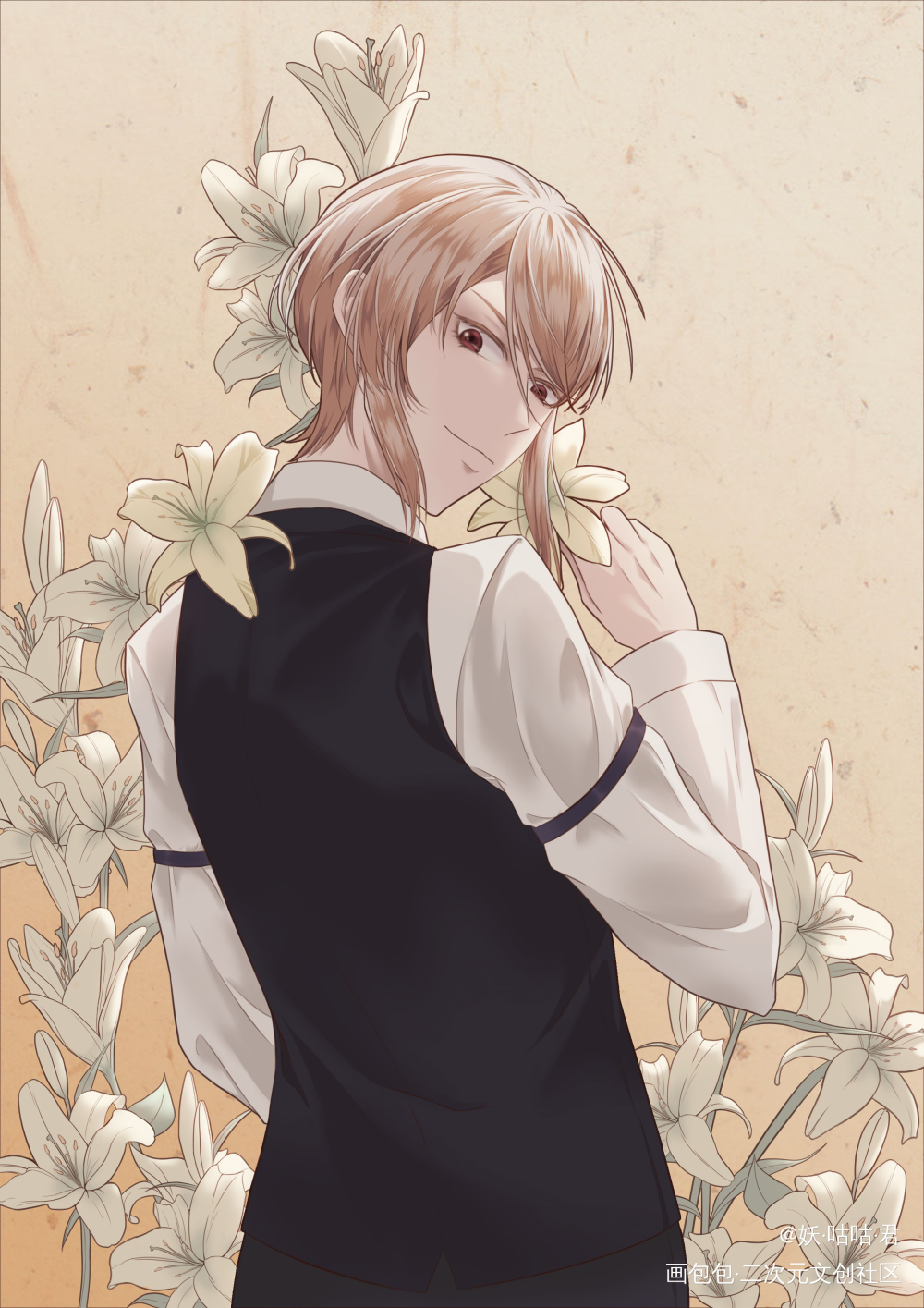 百合与小教授_忧国的莫里亚蒂威廉·詹姆士·莫里亚蒂平涂插画同人绘画作品